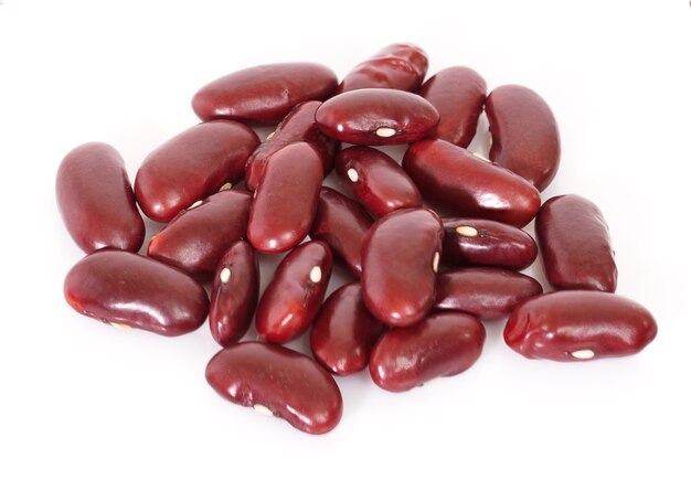 Red beans isolated on white background