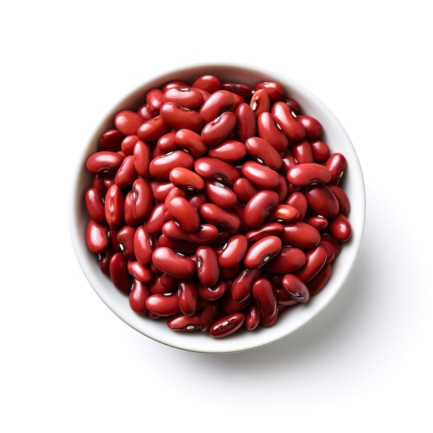 Red beans isolated on white background