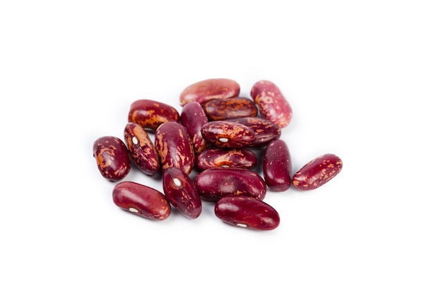 Red beans isolated on white background