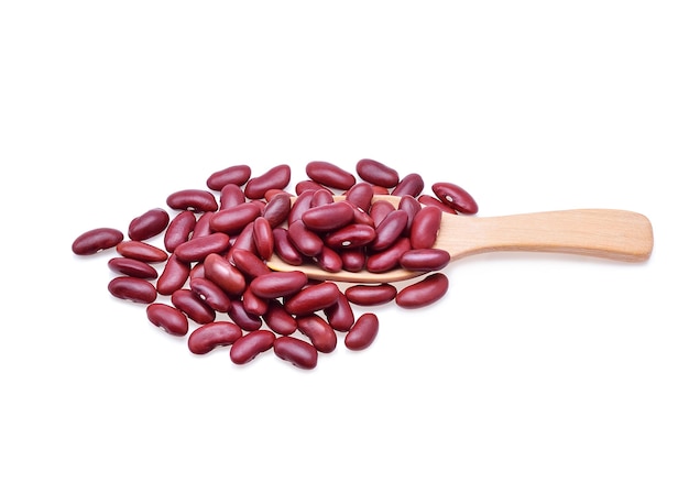 Red beans isolated on white