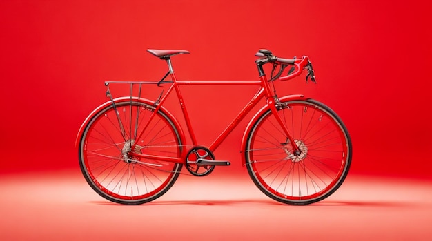 A red beautiful cycle on a colorful background