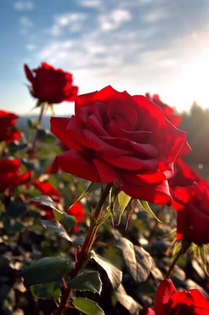 Red beautiful rose for wallpapers