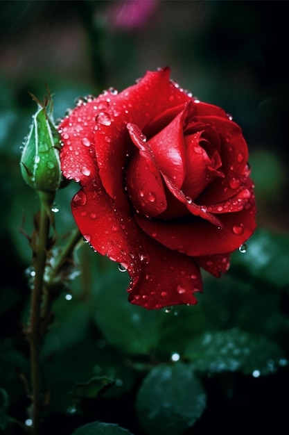 Red beautiful rose for wallpapers