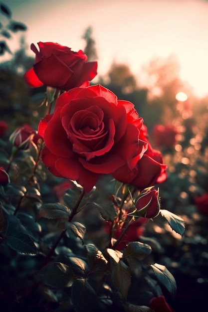 Red beautiful rose for wallpapers