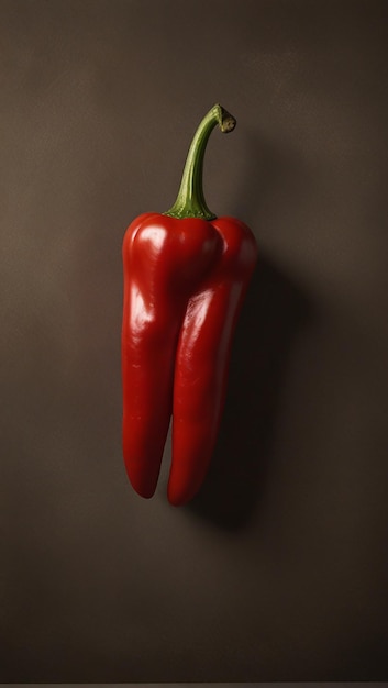 Photo red bell pepper isolated on white background ai photo