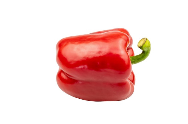 Red bell pepper isolated on white background with clipping path include Ripe red chilli