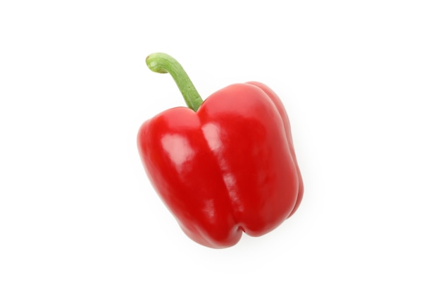 Red bell pepper isolated on white background