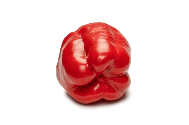 Red bell pepper isolated on a white background