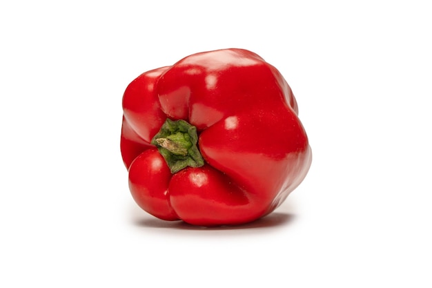 Red bell pepper isolated on a white background