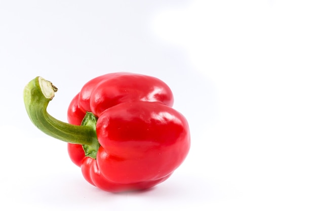 red bell pepper isolated on white background