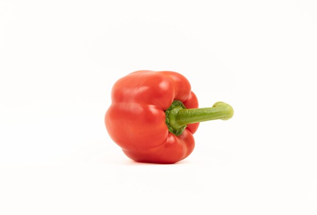 Red bell pepper on a white background