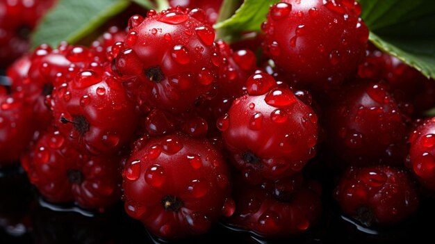 Photo red berry fruits close up