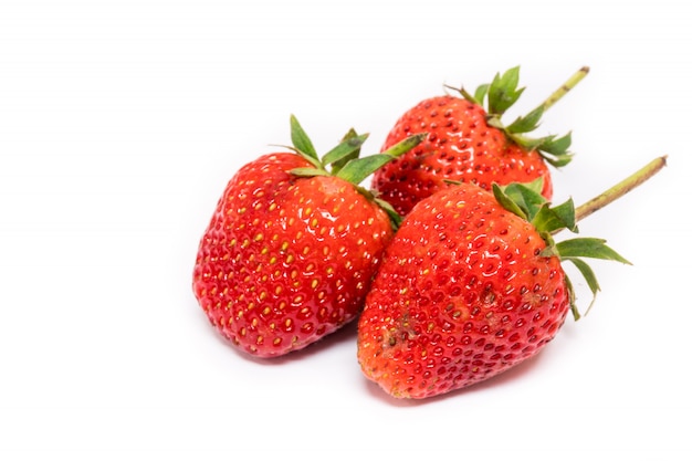 Red berry strawberry isolated on white background