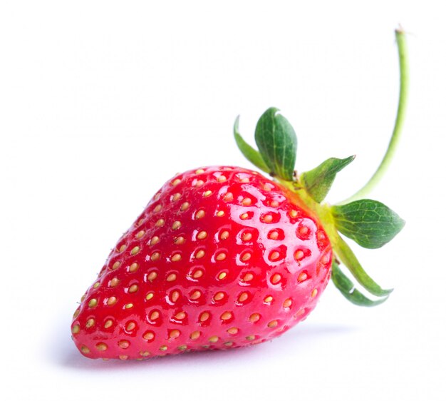 Red berry strawberry isolated on white background