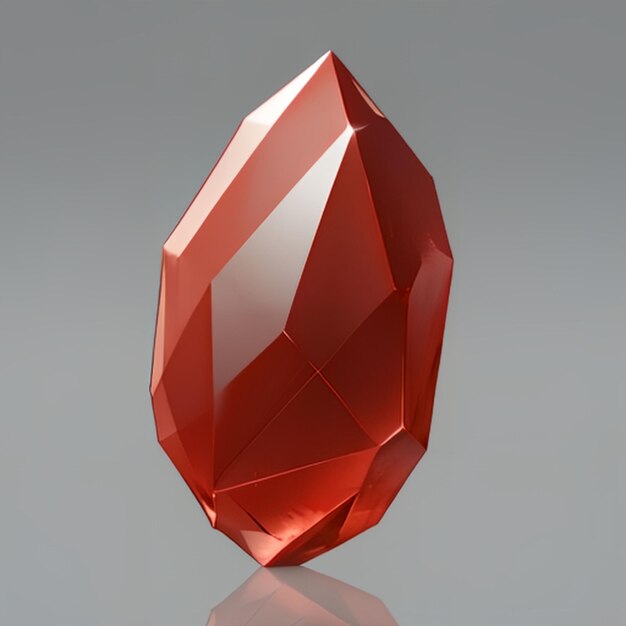 Red beryl gemstone for game ideas or jewelry model