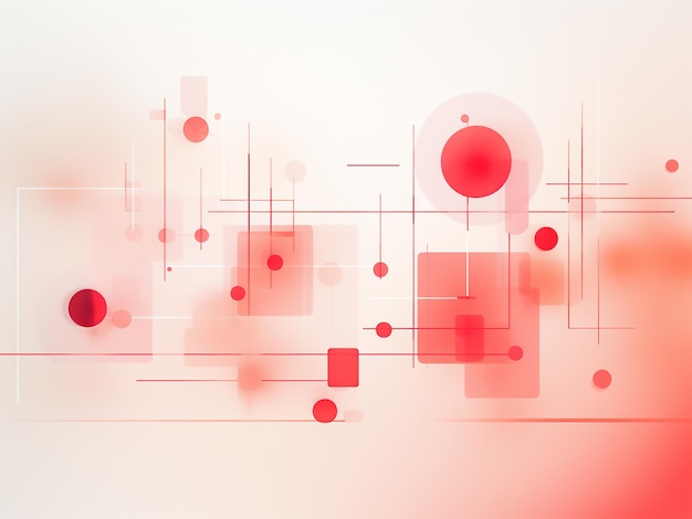 Red bg highlights captivating abstract shapes AI Generation