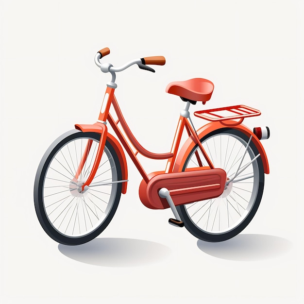 a red bicycle with a red seat that says quot the word quot on it