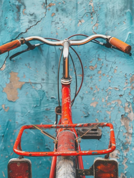 a red bike with a red frame and the word quot t quot on it