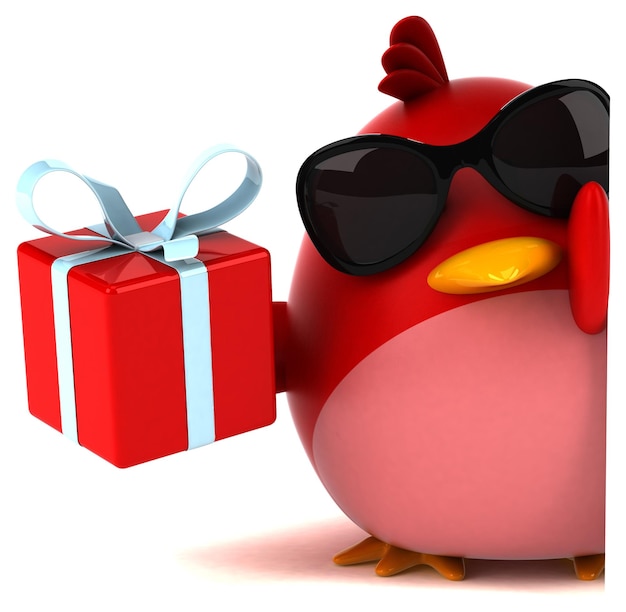 Red bird - 3D Illustration