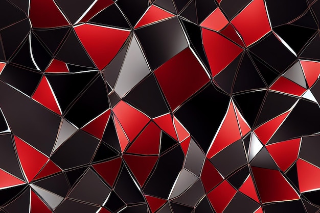 Photo red and black abstract geometric background