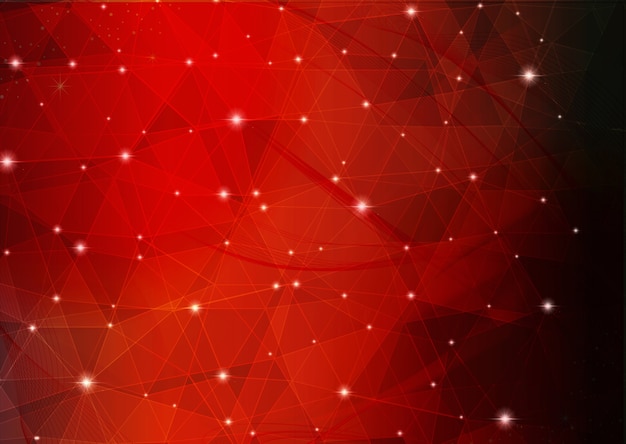 Red-black abstract polygon background