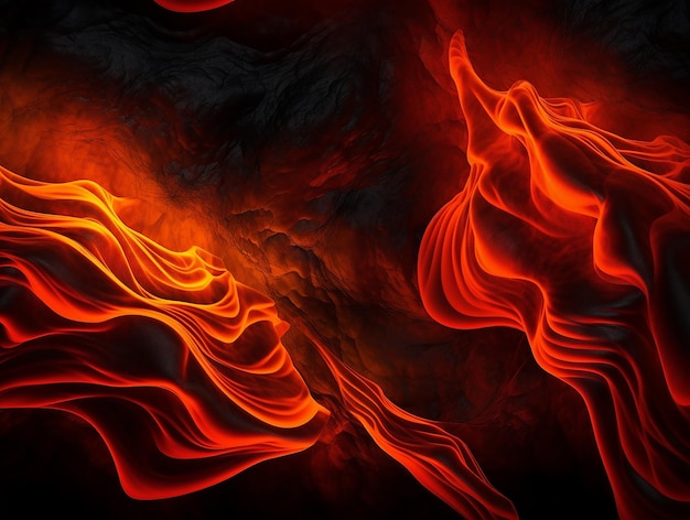 A red and black background with a black background and a red fire in the middle.