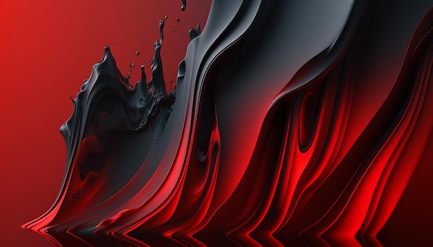 A red and black background with a black and red swirl.