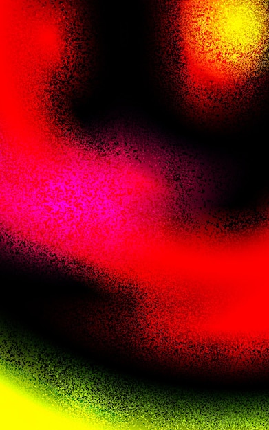 A red and black background with a green swirl in the middle.