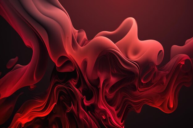 A red and black background with a swirl of smoke.