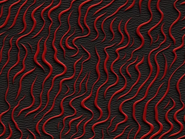 Foto uno sfondo rosso e nero con linee ondulate generativo ai