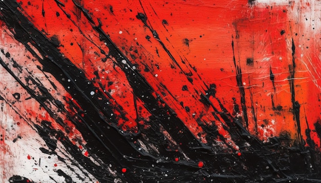 Red black brush stroke background Generative Ai