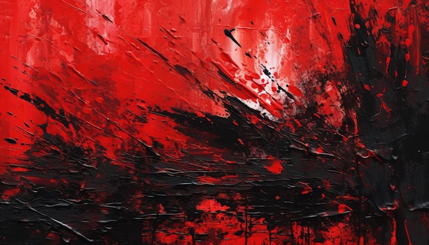 Red black brush stroke background Generative Ai