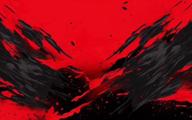 Red and black brush stroke banner background