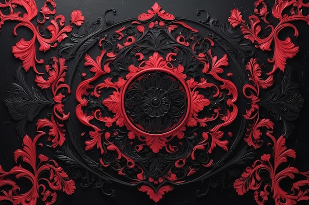 背景の赤と黒のカラー デザイン