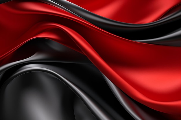 Red and black fabric background with a black and red fabric background.