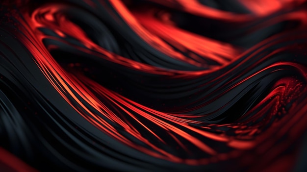 Photo a red and black fabric with a black background and the words'red '