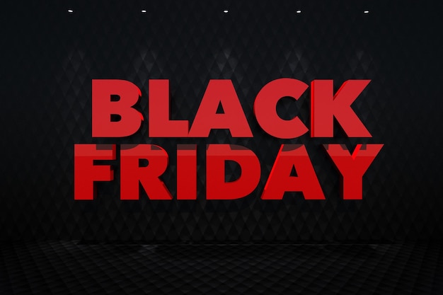 Photo red black friday lettering