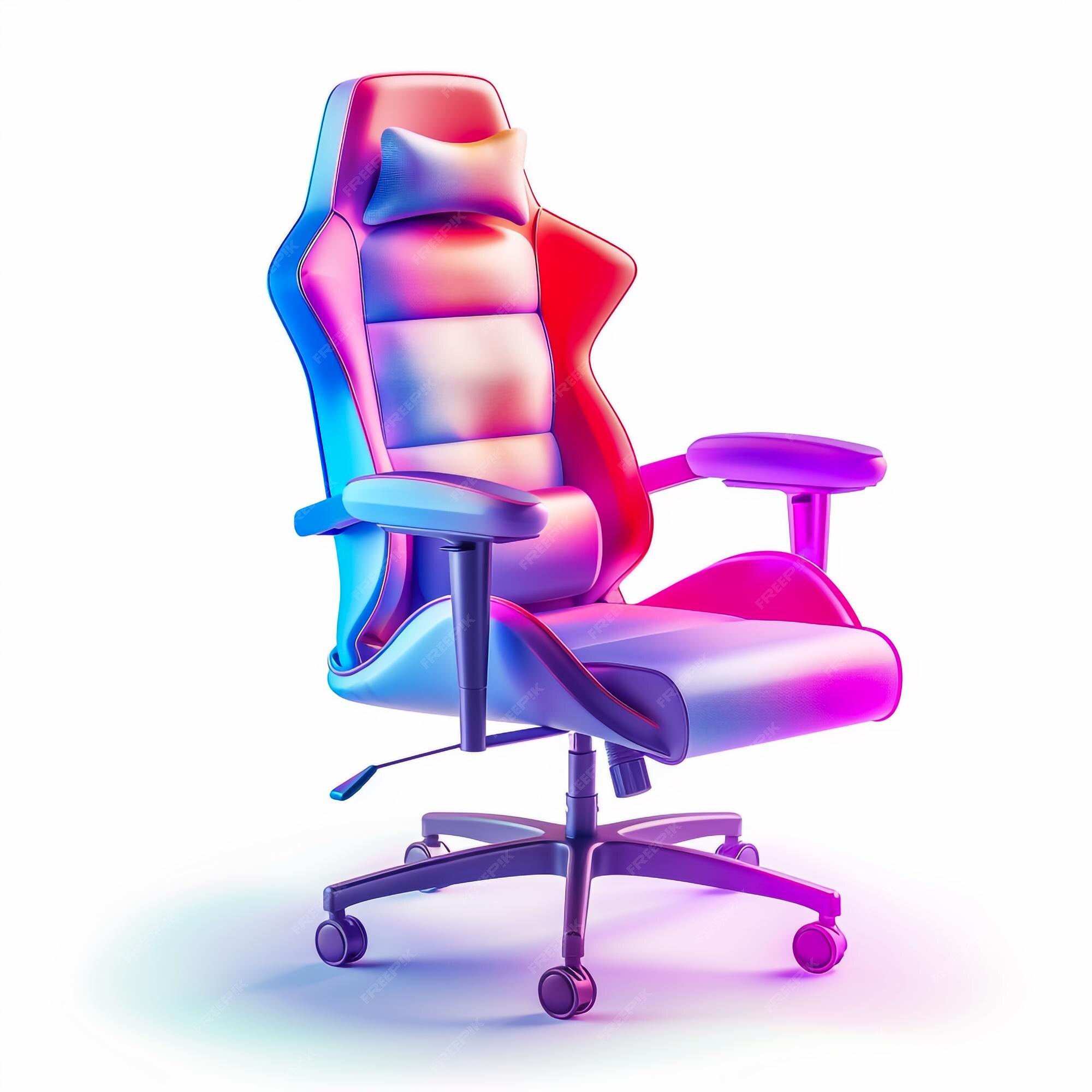 Premium Photo | Red and black gaming chair Isolated on white Front view