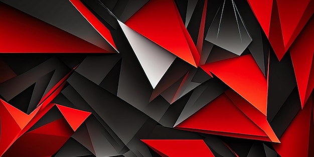 Photo red and black geometric triangle abstract background illustration modern technology innovation concept background