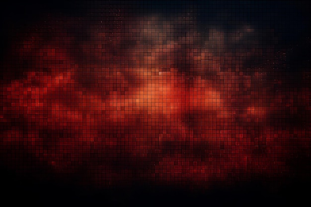 Red and black grunge halftone background