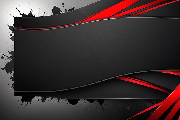 Red and black grunge material banner design Vector corporate background