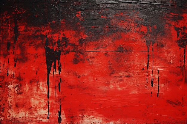 red and black grunge painted wall background