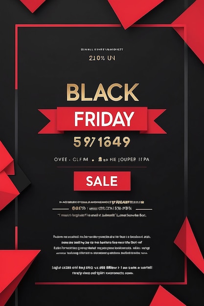 Red and black minimalist black friday sale flyer