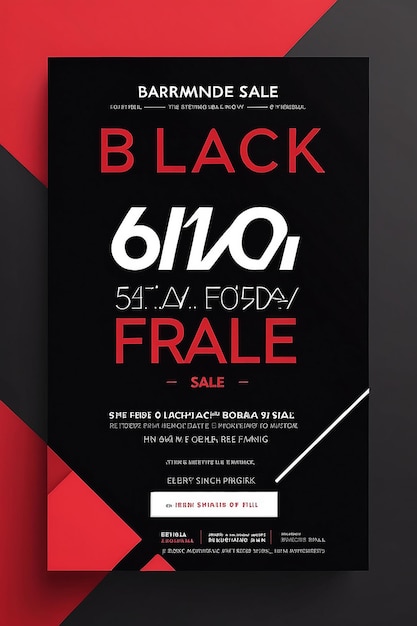 Red and black minimalist black friday sale flyer