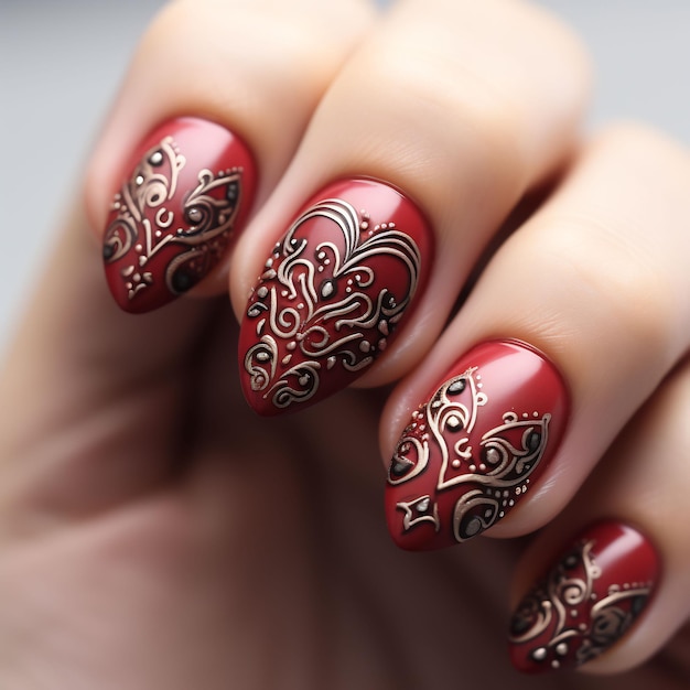 Red and black Halloween gel nails | Black halloween nails, Red nails  glitter, Red gel nails