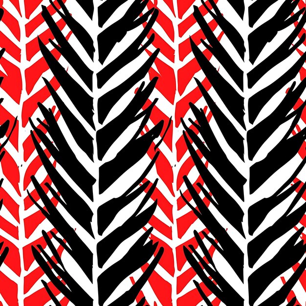 Photo a red and black pattern with a pattern of feathers