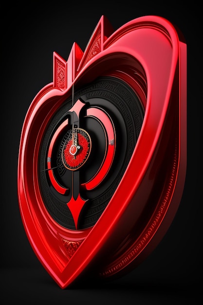 Красно-черные настенные часы со словом «биом».