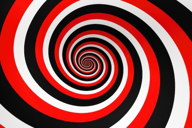 Foto una spirale rossa in bianco e nero