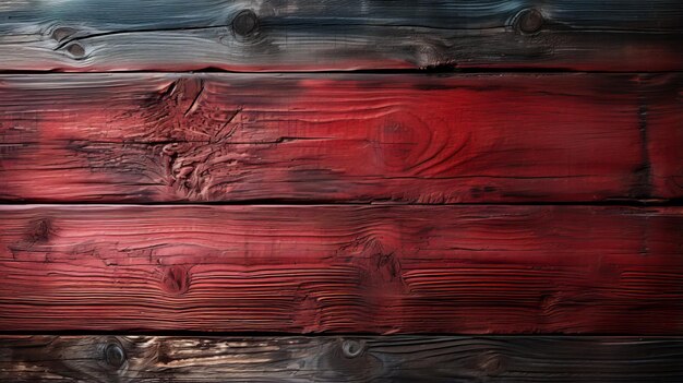 Premium AI Image | A red and black wood planks background