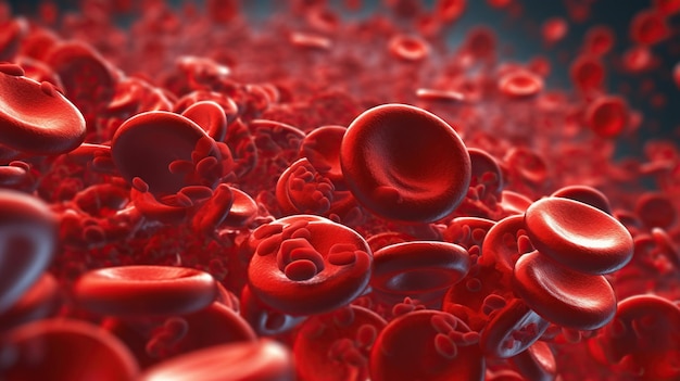 A red blood cell is seen in this illustration